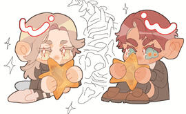 STICKERS (2024): Original characters stickers I made for a trade with my friends.