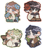 STICKERS (2024): Original characters stickers I made for a trade with my friends.