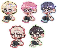 STICKERS (2024): Virtual Idol PLAVE Fanart stickers I made as freebies at a local event (COMIFURO 17).