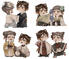 STICKERS (2022): Genshin Impact stickers featuring the characters Zhongli and Guizhong I made for the zine @GuiliZine on X.