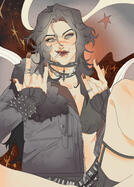 PERSONAL WORK: Fanart of my friend's Original Character for a Secret Santa Event I hosted on December 2024